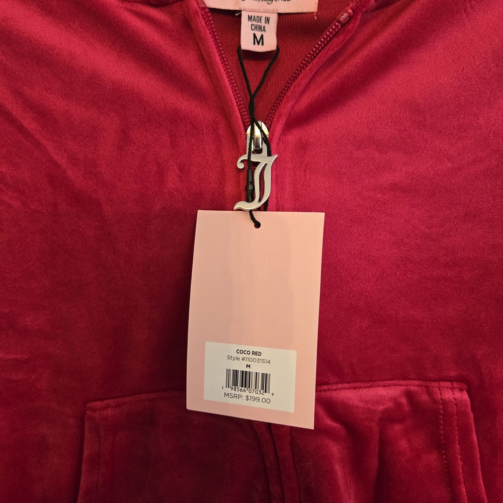Juicy Couture Velour Tracksuit Set – Coco Red (Medium) - Picture 3 of 7